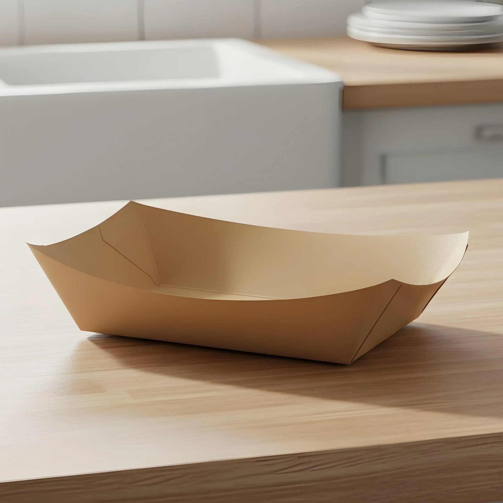 صينية ورق كرافت رباعي