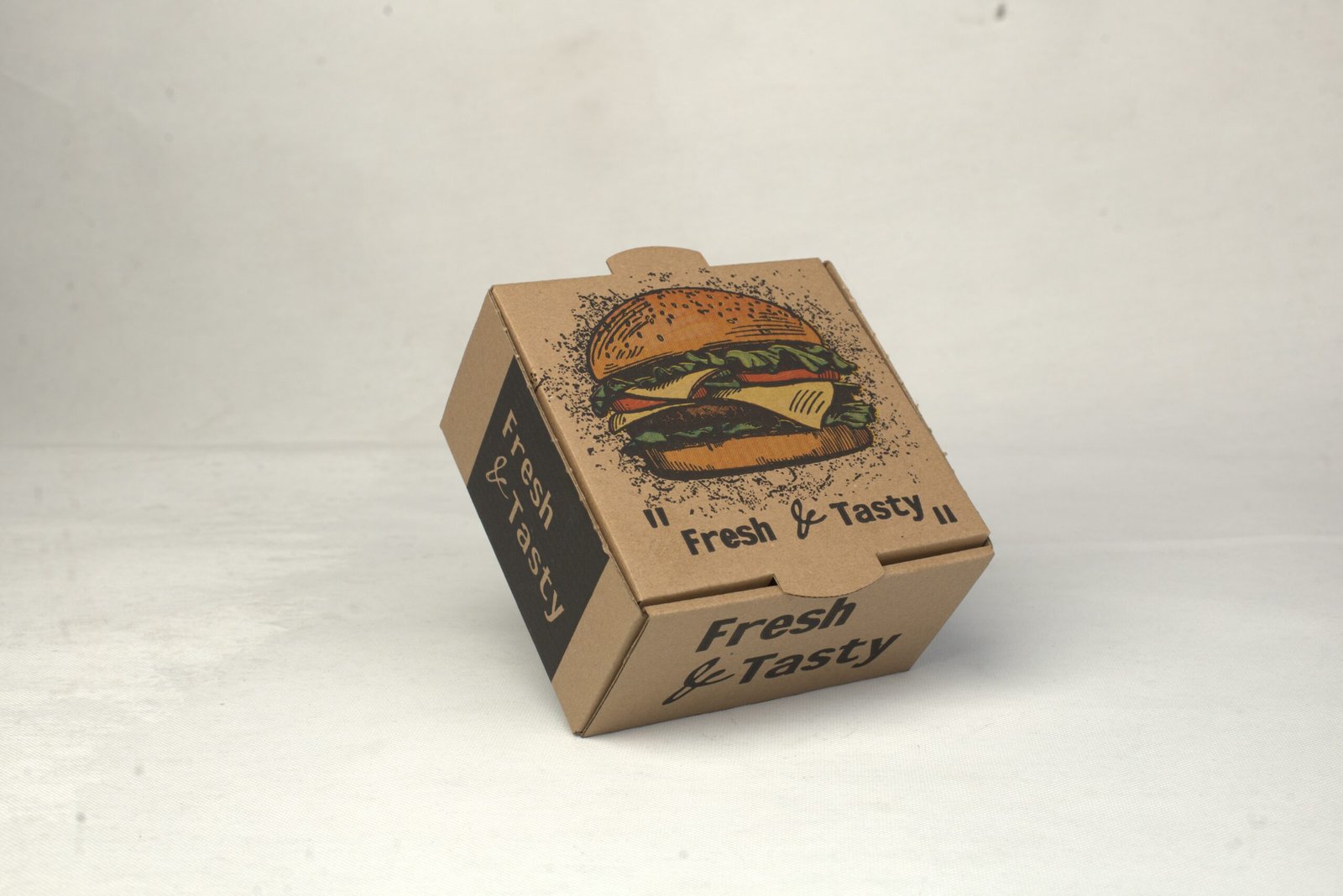 علبة برغر اسمر